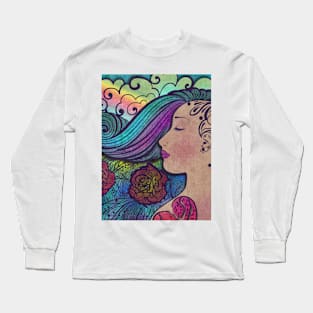 Lady in the Clouds Long Sleeve T-Shirt